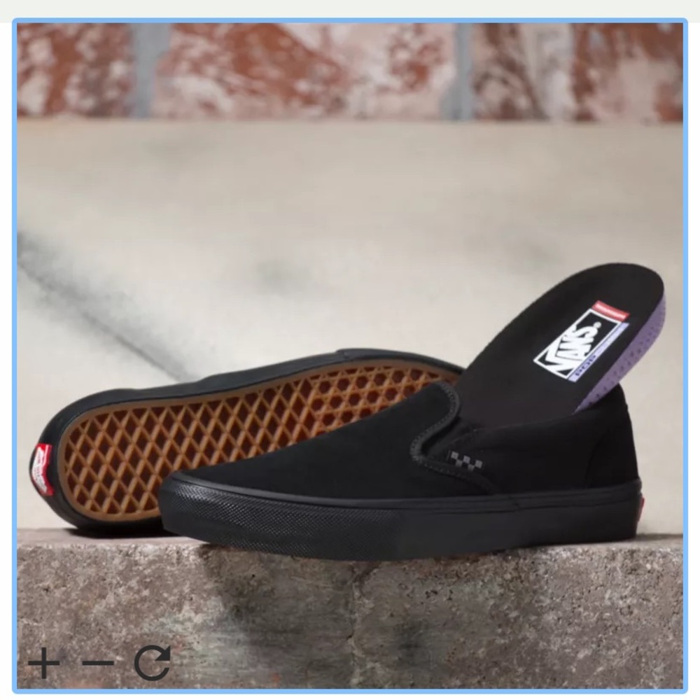 BRAND NEW! Black ultra crush pro insert Slip on Vans